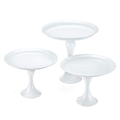White Cake Stand Set of 3, Round Cupcake Stand Diameter 10,12 Inch Dessert Display Stand Cupcake Holder Pastry Serving Plate for Baby Shower Wedding Birthday Party Celebration Home Decoration