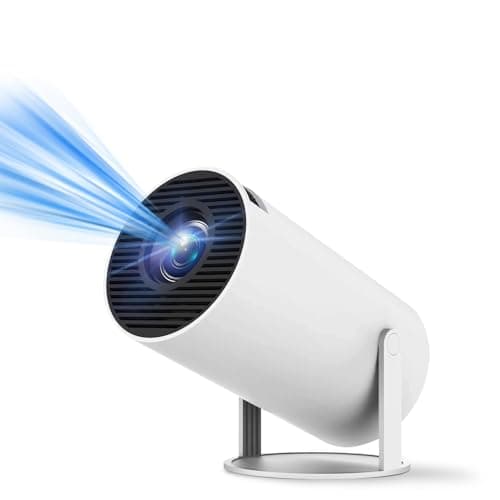 HY300 PRO 1080P HD Video Projector Support 4K with WiFi and Bluetooth,, 180° Rotatable, Auto Keystone Correction, Compatible for Laptop, PC, Smartphone