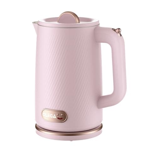 OLEGA Electric Kettle - 1500W Electric Tea Kettle 1.8L Stainless Steel Inner Electric Kettles for Boiling Water Auto Shut Off Boil-Dry Protection Electric Water Kettle for Coffee Tea Pink