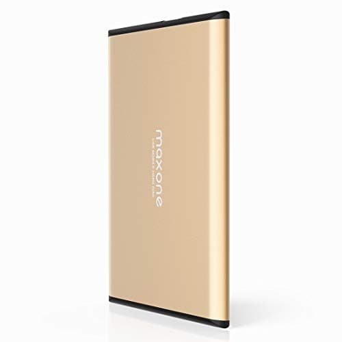 Maxone 1TB Ultra Slim Portable External Hard Drive HDD USB 3.0 Compatible with PC, Laptop, Gold