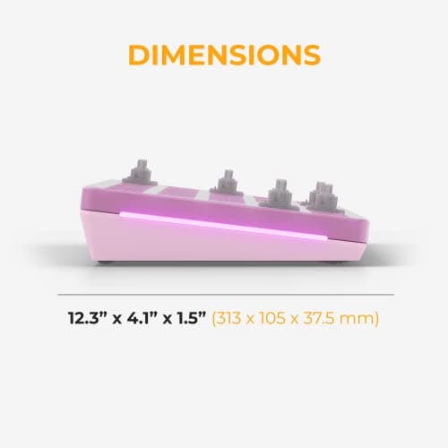 GLORIOUS GMMK 2 Gaming Barebones Keyboard - Hot Swappable TKL DIY, Compact Mechanical Keyboard Kit- Wired, RGB Backlit,- PC Setup Accessories- 65%, Pink 8