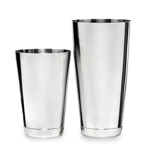 Boston Cocktail Shaker, 18oz & 28oz 2-Piece Tins, Professional Bar Shaker for Bartending, Cocktail Shakers, Essential Bar Tools for Mixing Drinks（Sliver）