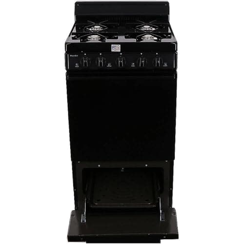 SAK100BP ADA Compliant Black 20 Electronic Spark Gas Range with 2.4 Cu. Ft. Capacity Four Open Burners Lift Up Top 4 Porcelain Backguard and 17 000 BTU Oven Burner For Natural or L.P. Gas 3