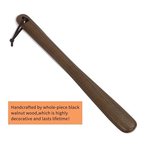 Luxdecor Long Handled Wooden Shoehorns- 15in Wooden Long Handle Shoe Horn for Seinors Men Boot Jack Shoe Helper for Women 6