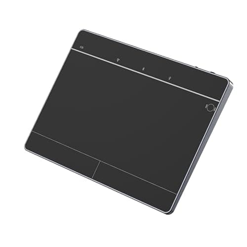 JOMAA Wired&2.4GWireless&Bluetooth Trackpad for Windows 10/11,Rechargeable Touchpad Mouse with Multi-Gesture Support for PC Laptop Computer (Black)