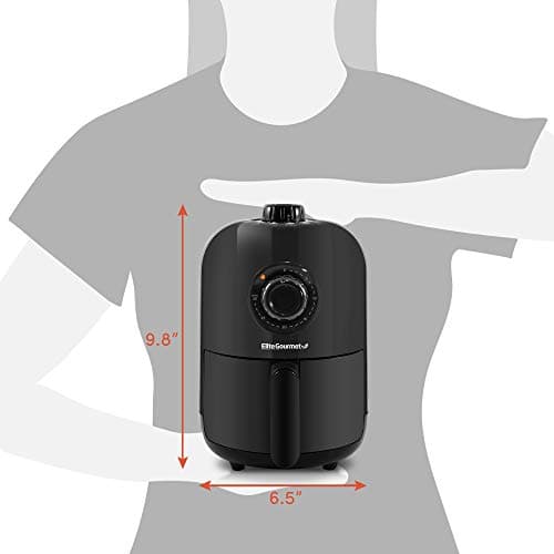 Elite Gourmet EAF1121 Personal 1.1 Qt. Compact Space Saving Electric Hot Air Fryer Oil-Less Healthy Cooker, Timer & Temperature Controls, 1000W 7