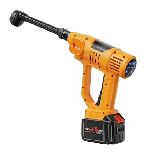 Muzisst Cordless Pressure Washer 900 PSI, 2.4GPM Portable Power Washer with 2 Batteries,10-Speed Control & LED Battery Display, Lightweight Washer for Cars, Garden & Yards
