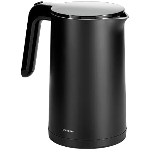 ZWILLING Enfinigy Cool Touch 1.5-Liter Electric Kettle, Cordless Tea Kettle & Hot Water - Black