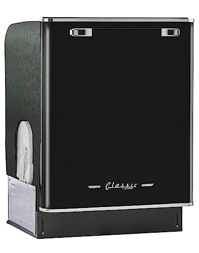 Unique Appliances Classic Retro Built-In Dishwasher, Extremely Quiet Dishwasher Machine for Home Use, 6 Wash Cycles, 14 Place Settings, 24", Midnight Black, 120 V