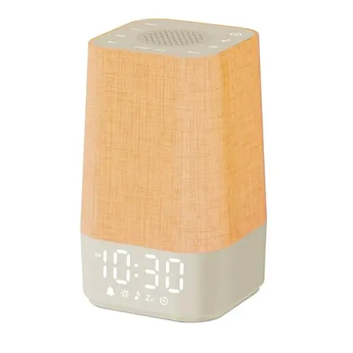 Wkzay White Noise Sound Machine: 30 Soothing Sounds, Sunrise Alarm Clock for Gentle Wake Up, Adjustable Volume & Night Light, Timer - Easy to Sleep, Relax, Focus