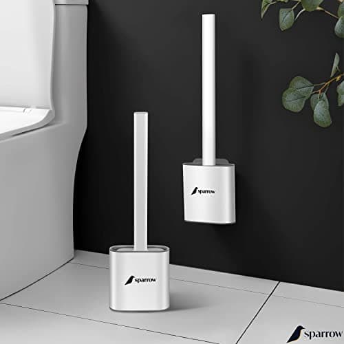 Sparrow Quick Drying Silicone Toilet Brush & Holder - Bathroom Accessory 5