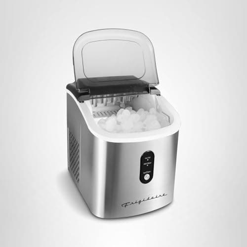 Frigidaire EFIC103-AMZ-SC Counter Top Maker with Over-Sized Ice Bucket, Stainless Steel, Self Cleaning Function, Heavy Duty, Stainless 8