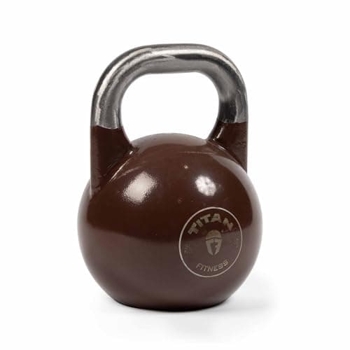 Titan Fitness Competition Kettlebell, Single Piece Casting, KG Markings, Full Body Workout