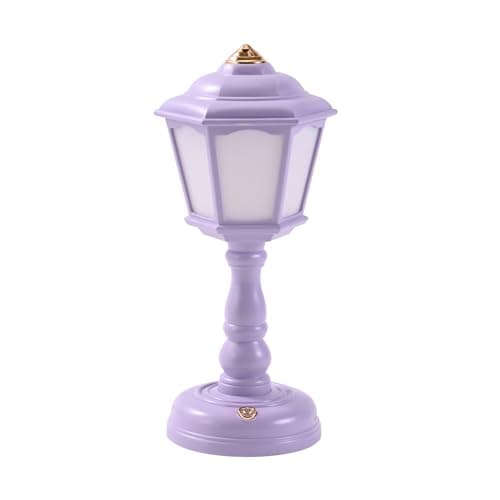 Bullishman Mini Desk lamp Vintage, LED Desk Lamp Dimmable Table Lamp Reading Lamp with USB Charging Port, Sensitive Control, Eye-Caring Office Lamp,Very Beautiful Decorative Desk lamp (Purple)