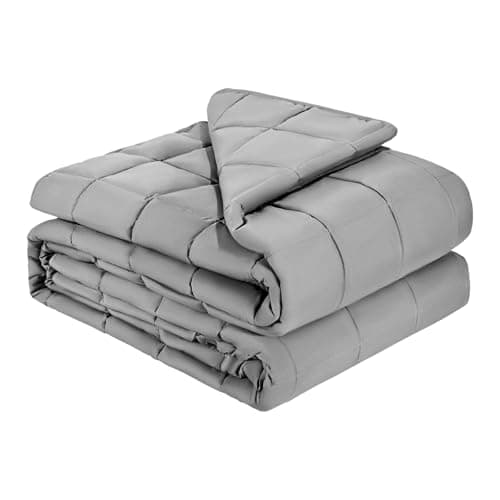 VEVOR Weighted Blanket 60 x 80 inch - Queen Size, 25 lbs Heavy Blanket with Cooling Glass Beads, Soft & Breathable for All-Season Use, Suitable for Adults 250–310 lbs, Ideal Gift Choice (Grey) 11