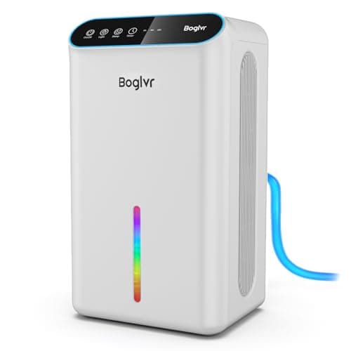 Dehumidifiers, Dehumidifier for Home (85 OZ, 800 sq.ft) Quiet Small Dehumidifier for Bedroom Bathroom Basement with Drain Hose, 3 Gear Timer, Sleep Mode, Auto Shut Off, 7 Color Ambient Light