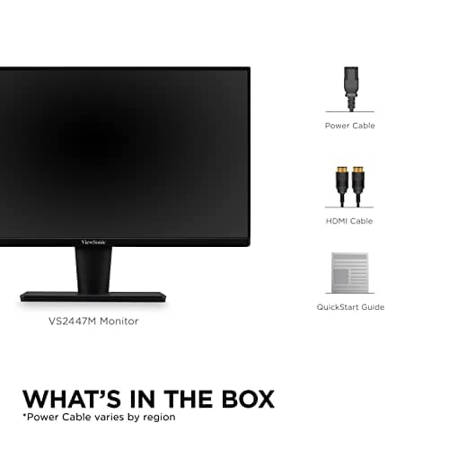 ViewSonic VS2447M 24 Inch 1080p Monitor with 100Hz, FreeSync, Thin Bezels, Eye Care, HDMI, VGA Inputs for Home and Office 6