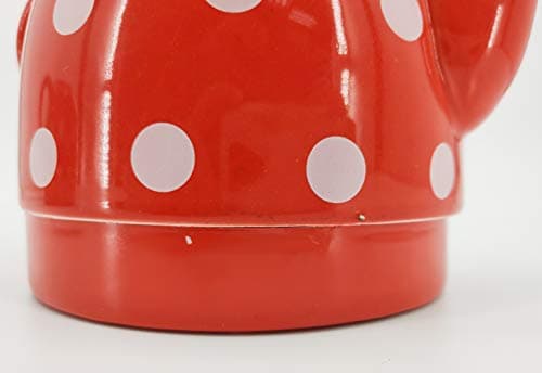 FixtureDisplays® Red Ceramic Electric Kettle with White Polka Dots 1 Liter 1000 Watts 110V Water Max Level Protection Auto Shut Off Heavy Metal Free 13581-SPECIAL-B 6