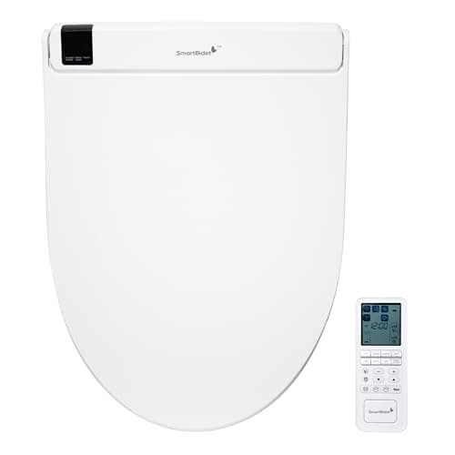 SmartBidet® SB-3000 Electric Smart Bidet Toilet Seat for Elongated Toilets with Remote Control with Screen, Unlimited & On Demand Warm Water