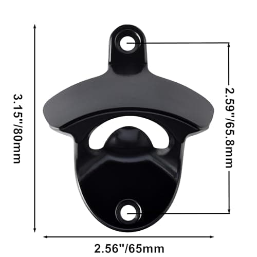 HAIICEN Magnetic Wall Mounted Bottle Opener Black, Rustproof Metal Screw on Beer Bottle Cap Opener Mountable for Beer Lovers Gifts 6