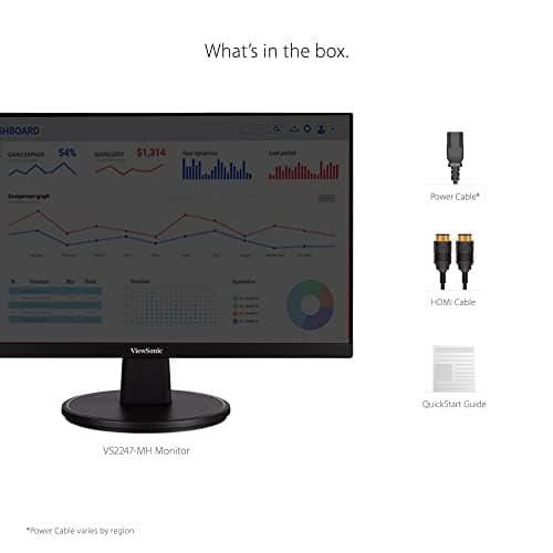 ViewSonic VS2247-MH 22 Inch 1080p Monitor with 100Hz, FreeSync, Thin Bezels, Eye Care, HDMI, VGA Inputs for Home and Office 7