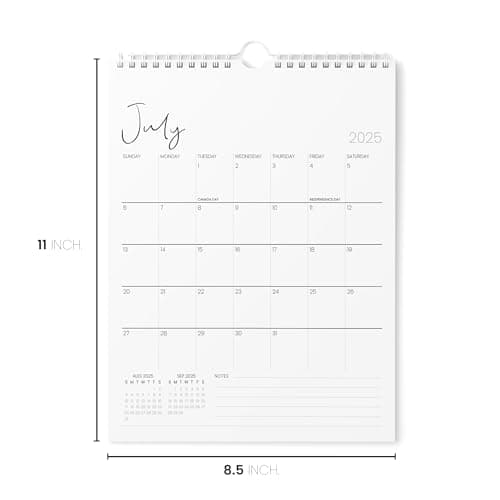 Karto Wall Calendar 2025 - Vertical 8.5x11 inch Runs Until June 2026 - Boost Your Productivity and Easy Planning with the Aesthetic Monthly Calendar - Cursive 6