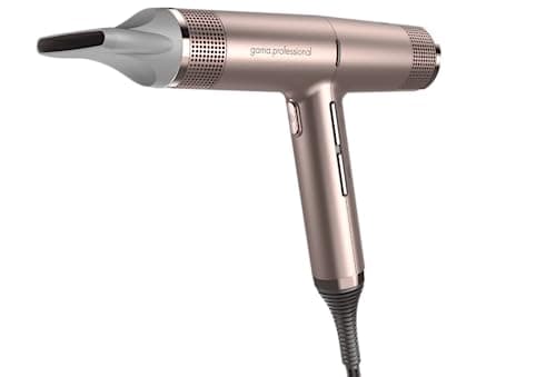 GAMA Italy Professional Hair Dryer Rose Gold - IQ Perfetto Lightweight, Powerful Pro Salon Blow with Diffuser & 2 Concentrator Nozzle Attachment Tools (Under 1LB)