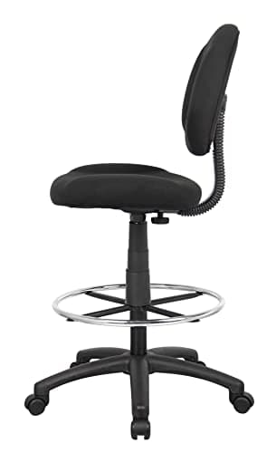 Boss Office Products B1615-BK Ergonomic Works Drafting Chair Without Arms in Black, Mid-Back 9