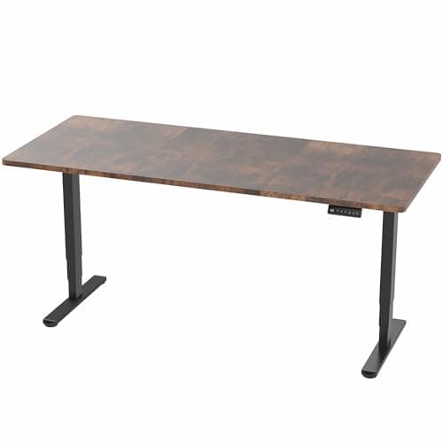 VIVO Electric 71 x 30 in Dual Motor Rustic Sit Stand Desk, Memory Height Adjustment, 2B Series, Vintage Brown Top Black Frame, DESK-KIT-2B7N 9