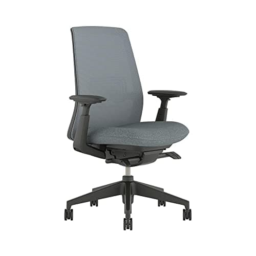 Haworth Soji Office Chair with Ergonomic Adjustments and Lumbar Support, Adjustable Desk Computer Chair with Flexible Mesh Back for Home Office Furniture, Mist