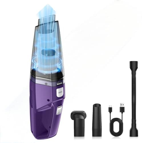 Bossdan Handheld Vacuum Cordless – Car Vac Portable with 8KPA & Multi Accessories & Low Noise, Lightweight Hand Held Vacuum Cordless Rechargeable for Car/Home/Dust/Pet Hair, Mine Portable Vacuum
