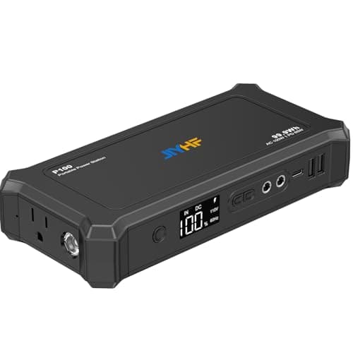 JIYHF Portable Power Bank with AC Outlet - 99.9Wh Backup Battery, 100W AC & 65W USB-C PD Fast Charging Ideal for Outdoor Work, Compatible with iPhone16/15 Series, iPad, MacBook, Laptop