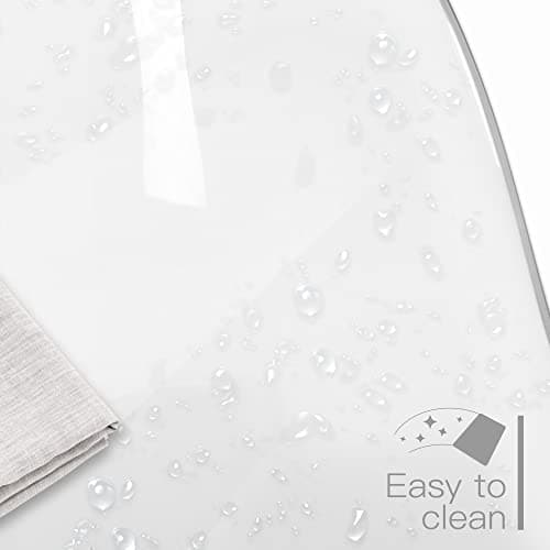 Villeston Acrylic Clear Desk Chair, Modern Small Cute Armless Vanity Rolling Plastic Chair Home Office Lucite Ghost Chairs with Adjustable Height and Wheels, Clear 6