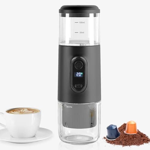 Portable Espresso Machine,15 Bar Mini Coffee Maker, Suitable for Capsules and Ground Coffee, Type-C&USB, Travel, RV, Hiking, Office