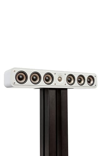 Polk Signature Elite ES35 Slim Center Channel Speaker - Hi-Res Audio Certified, Dolby Atmos & DTS:X Compatible, 1" Tweeter & (6) 3" Woofers, Dual Power Port for Effortless Bass, Elegant White-Washed