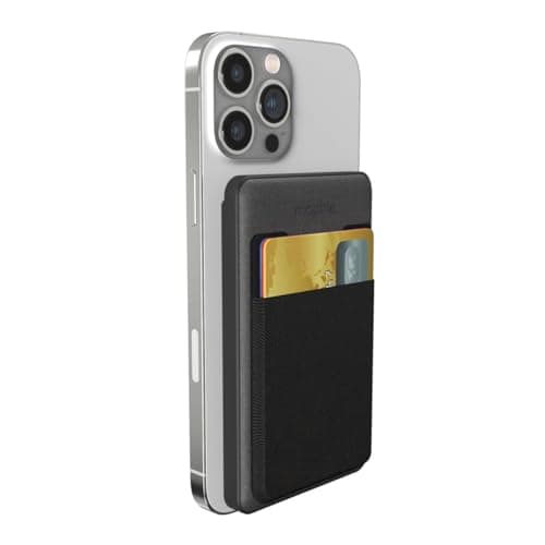 Mophie Snap+ Juice Pack Mini w/Wallet - Wireless Portable Magnetic Charger with 5000 mAh Internal Battery, Compatible with MagSafe & Qi-Enabled Smartphones, Works with Apple, Samsung, and Google