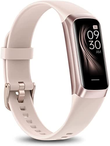 Fitness Tracker with 24/7 Heart Rate Blood Oxygen Sleep Monitor,Activity Tracker with 1.1" AMOLED Touch Color Screen, Multiple Sport Modes Step Counter,IP68 Waterproof for Women Men (Rose Pink)