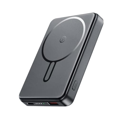 COOAV for Magsafe Battery Pack 12000mAh Magnetic Power Bank Portable Charger USB C 20W Fast Charging Wireless Charger Travel Essential for iPhone 16/15/14/13/12 Series Grey