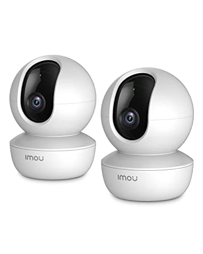 Imou 360° Security Camera Indoor with AI Human/Motion/Sound Detection, WiFi Camera Indoor Wireless 1080P for Pet/Dog/Baby, Smart Tracking, Siren, Night Vision, 2-Way Audio, Works with Alexa, 2 Pack