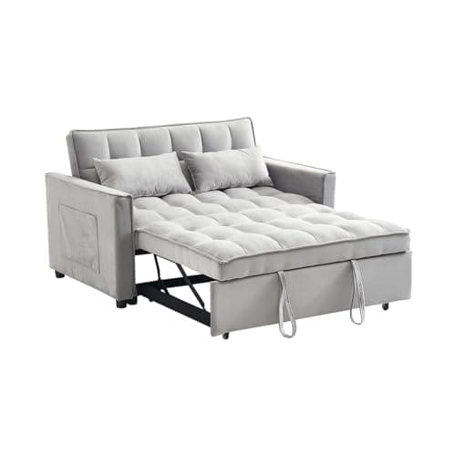 Hixkol Sleeper Sofa, 3 in 1 Sofa Bed Pull Out Couch Bed with Adjustable Backrest, Modern Sofa Bed for Living Room, Convertible Sofa Couch Bed for Bedroom. (Grey) 7