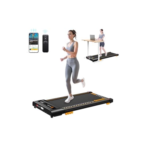 HiFast Walking Pad, Under Desk Treadmill with APP for Home Office, 2.5HP Portable Walking Treadmills with 300 Lbs Capacity, Remote Control LED Display