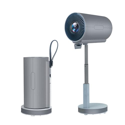 Mini Projector with WiFi and Bluetooth, 1080P Portable Movie Projector with 600 ANSI Lumens, Smart Android TV Projector Built-in Netflix/YouTube, Electric Focus, 5W Speaker, for Bedroom and Apartment