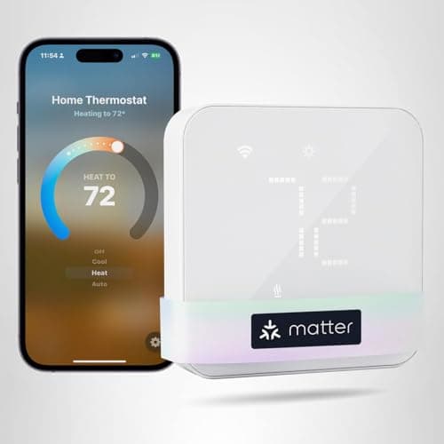meross Smart Thermostat for Home, WiFi Thermostat Works with Matter, Alexa, Apple Home, Google Assistant, App & Voice Control, 7x24h Scheduling, Energy Saving, C-Wire Required 10