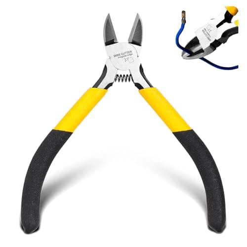 P.I.T. Wire Cutters, 4.5 Inch Ultra Sharp Flush Side Cutters Heavy Duty Flush Cut Pliers for Electronics, Jewelry Making, Crafting, Plastic Gunpla Model Building, Precision Cutting Needs,Yellow