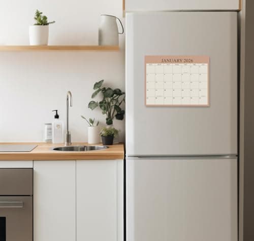 2026-2027 Magnetic Fridge Calendar - January 2026 Until June 2027 - The Perfect Monthly Refrigerator Calendar With Minimal Designs for Organizing, 8.5" x 11", Cyan 5