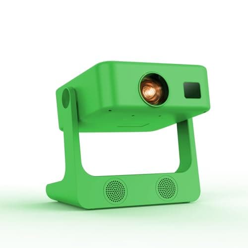 [High ANSI/Voice Control/Built-in Apps] Outdoor Projector-4K with WiFi and Bluetooth: Portable-Movie-Smart-Projector, Sovboi 1080P 180° Stand Ceiling-Proyector Compatible with Netflix, Green