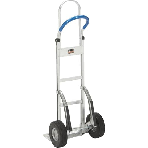 Strongway Continuous Handle Aluminum Hand Truck/Stair Skid Moving Dolly - 660-Lb. Capacity, 18in. Wide Toe Plate, 10in. Polyurethane Wheels, 54in. High 6
