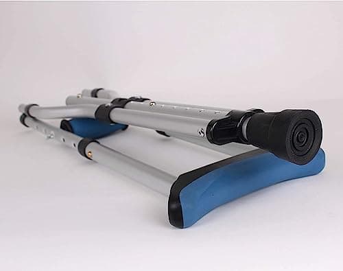 Carex Folding Aluminum Under Arm Crutches for Adults 4'11" to 6'1", 2 Lightweight Crutches Included, Universal for Walking, Walking Aid for Kids, Adults & Seniors, Includes Padded Underarm Cushions 7
