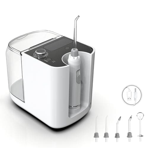 New Version 900ML Large Capacity Countertop Water Flosser, Aquarius Water Flosser Professional with UV Sanitizer Light, Oral Irrigator for Teeth, Gums, Braces, Dental Care