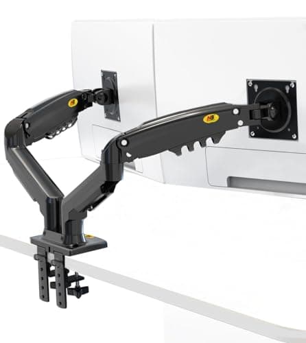 NB North Bayou Dual Monitor Desk Mount Stand Full Motion Swivel Computer Monitor Arm for Two Screens 17-27 Inch with 4.4~19.8lbs Load Capacity for Each Display F160 7